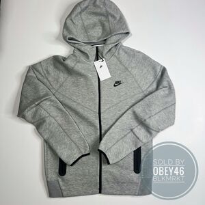 Nike Sportswear Tech Fleece Full-Zip Hoodie Grey FB7921-063 Mens Size Medium